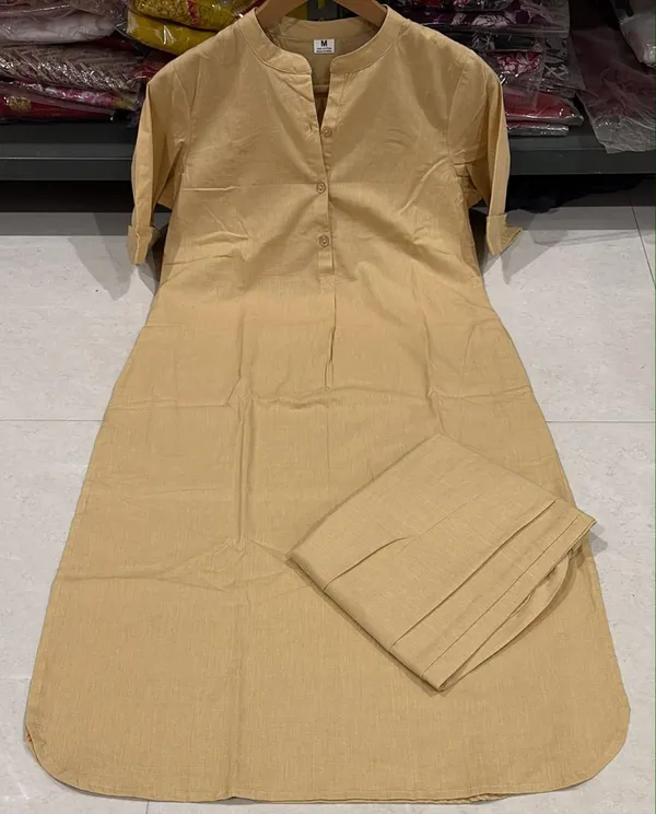 Beige_Straight_Fit_Kurta_Set_for_Women