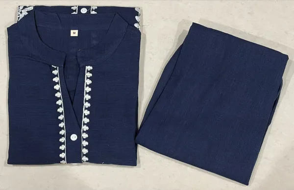 Navy_Embroidered_Kurta_Pant_Set_for_Women