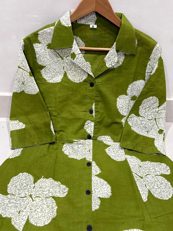 Green_Floral_Print_Collared_Dress_for_Women