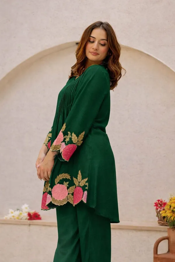 Green_Embroidered_Flared_Kurta_Set_for_Women