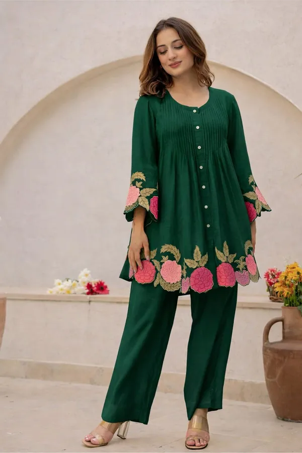 Green_Embroidered_Flared_Kurta_Set_for_Women