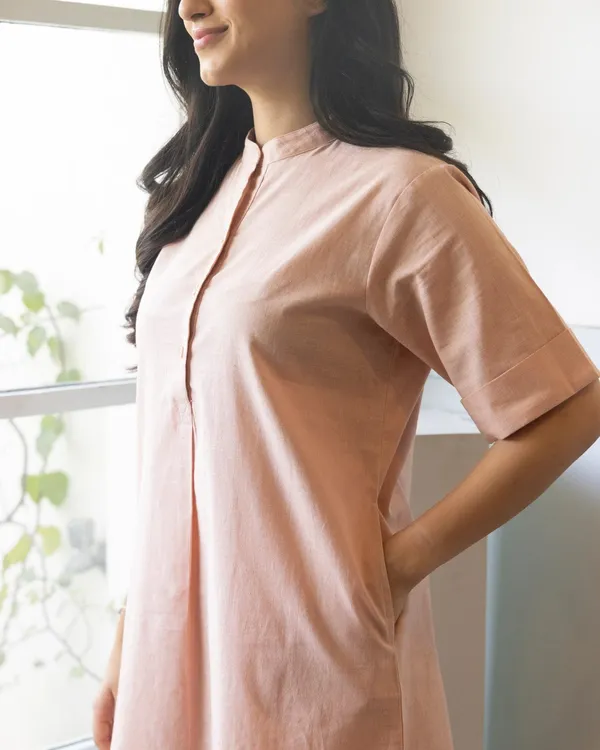 Pink_Mandarin_Collar_Kurta_for_Women