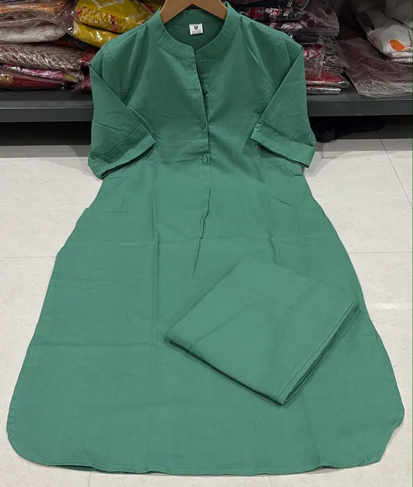 Green_Solid_Straight_Kurta_Set_for_Women