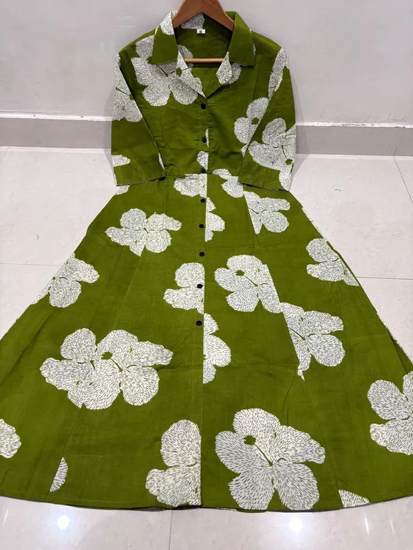 Green_Floral_Print_Collared_Dress_for_Women