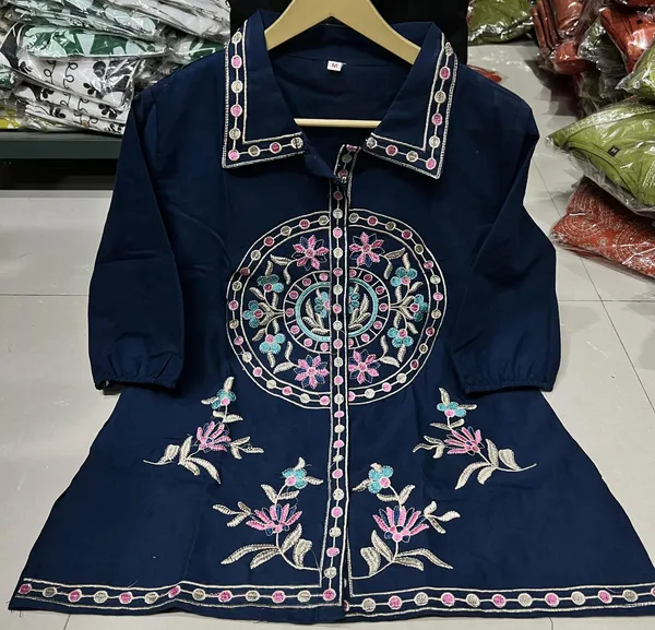Navy_Embroidered_Straight_Kurta_Set_for_Women