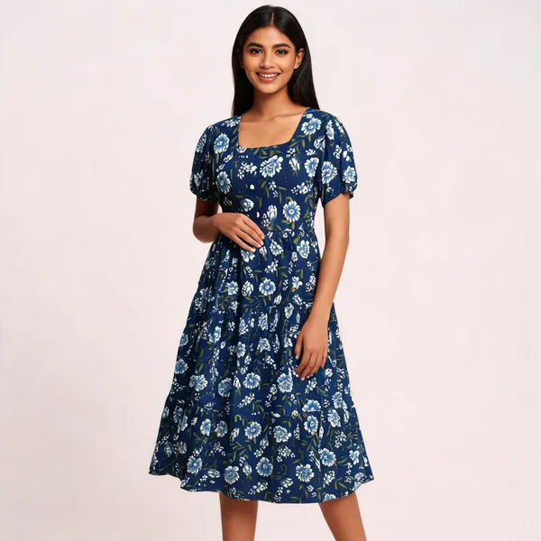 Navy_Cotton_Floral_Fit_And_Flare_Dress_For_Women