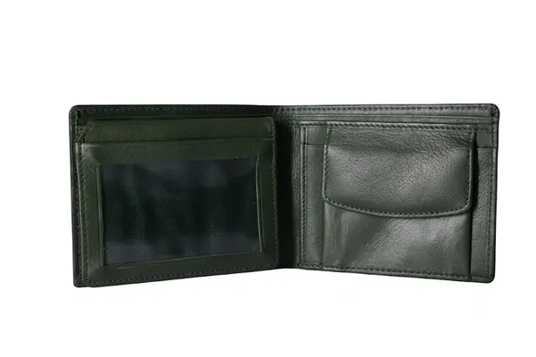 Green_200_GSM_Bifold_Wallet_With_Coin_Pocket_For_Men