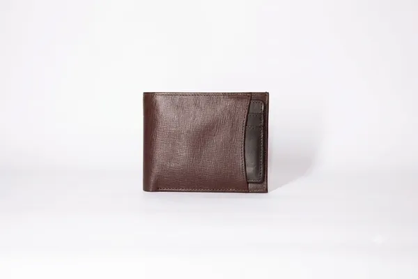 Brown_Textured_200_GSM_Bifold_Wallet_With_Card_Sleeve_For_Men