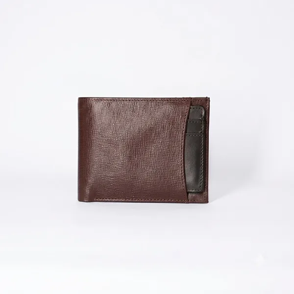 Brown_Textured_200_GSM_Bifold_Wallet_With_Card_Sleeve_For_Men
