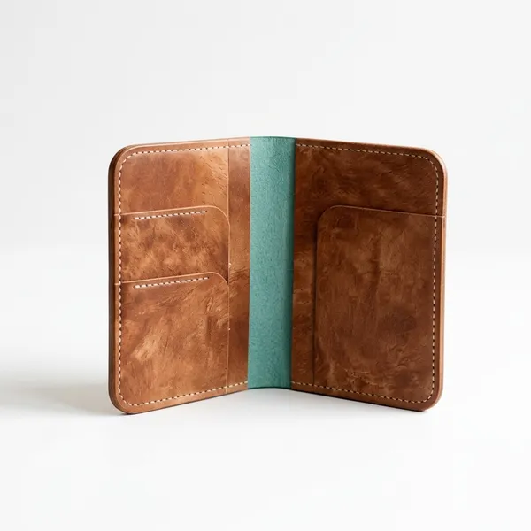 Tan_200_GSM_Passport_Cover_With_Mint_Suede_Accent_For_Men