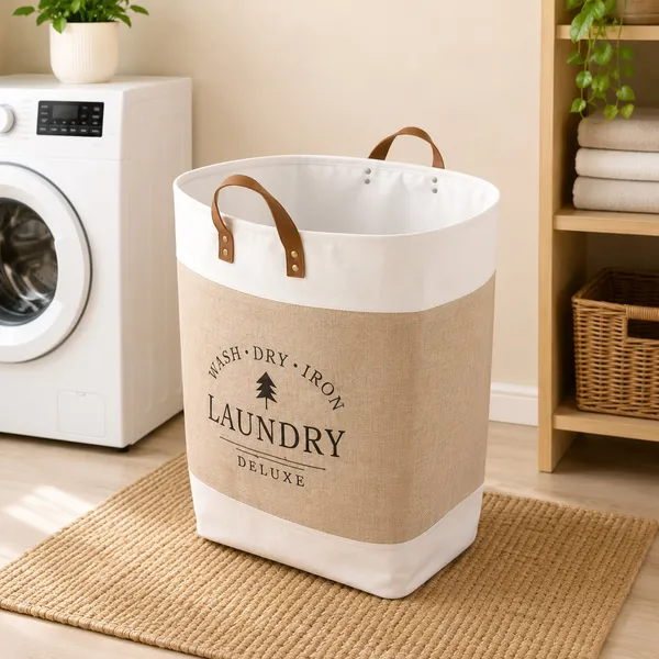 Fabric_Rustic_Printed_Laundry_Hamper