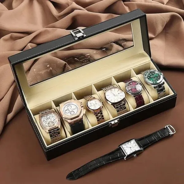 Black_Watch_Organizer_Box_With_Glass_Lid
