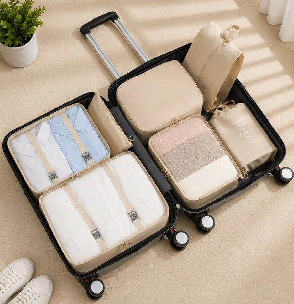 Beige_Travel_Packing_Cube_Set_For_Travelers