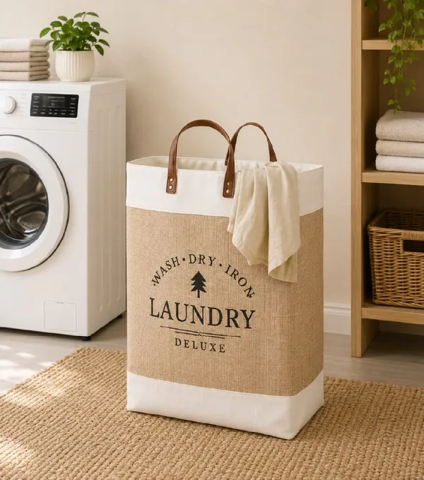 Fabric_Rustic_Printed_Laundry_Hamper