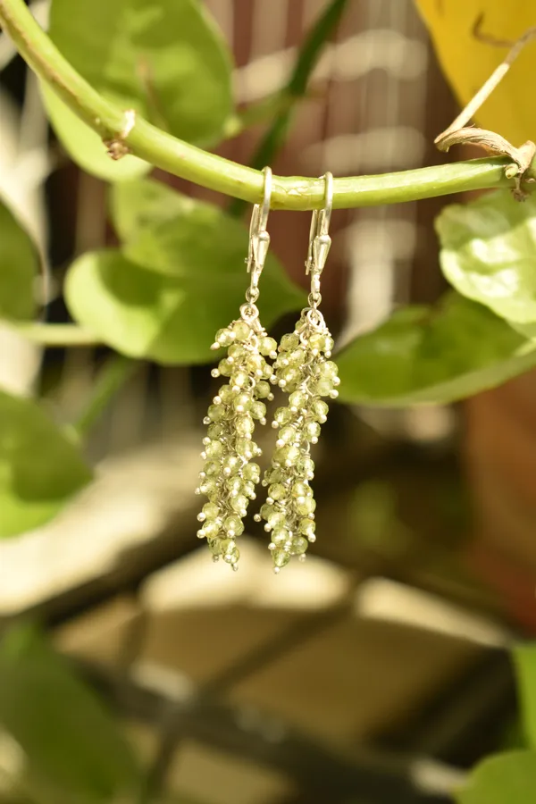 Green_Peridot_925_Sterling_Silver_Grape_Drop_Earrings_For_Women