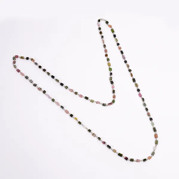 Multicolor_925_Sterling_Silver_Natural_Tourmaline_Brick_Chain_Necklace