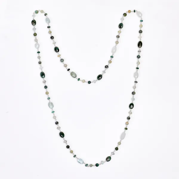 Green_Blue_Beryl_925_Sterling_Silver_Long_Chain_Necklace_For_Unisex