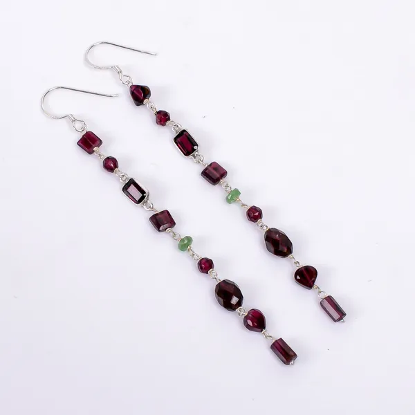 Multicolor_Garnet_925_Sterling_Silver_Necklace_Set_For_Women