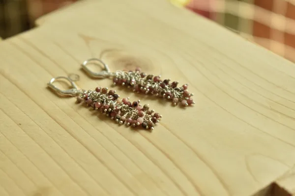 Pink_Rhodolite_925_Sterling_Silver_Grape_Drop_Earrings_For_Women