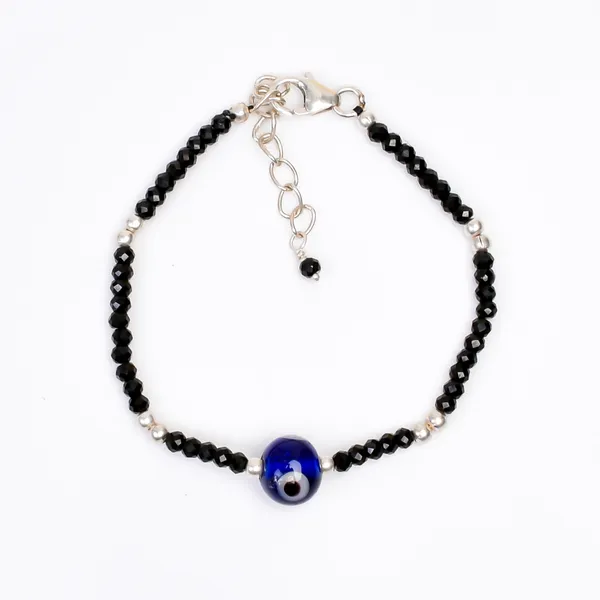 Black_Spinel_925_Sterling_Silver_Evil_Eye_Beaded_Bracelet_For_Kids