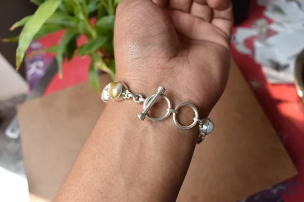 Silver_Baroque_Pearl_925_Sterling_Silver_Link_Bracelet_For_Unisex