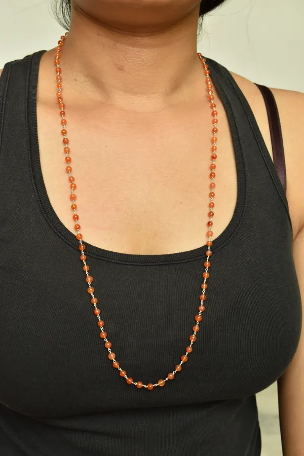 Orange_Carnelian_Sterling_Silver_Long_Chain_Necklace