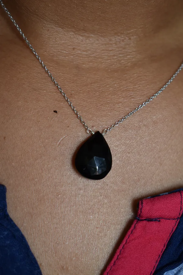 Black_Spinel_925_Sterling_Silver_Pendant_Chain_Necklace_For_Unisex