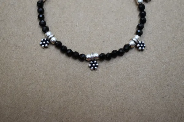 Black_Spinel_925_Sterling_Silver_Charm_Bracelet_For_Kids