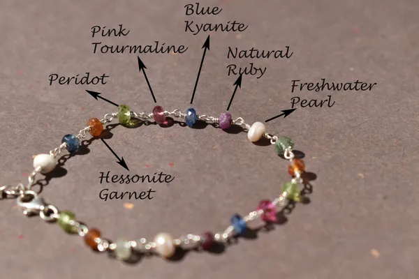 Multicolor_Gemstone_925_Sterling_Silver_Adjustable_Chain_Bracelet_Unisex