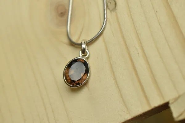 Black_925_Sterling_Silver_Oval_Smokey_Quartz_Pendant