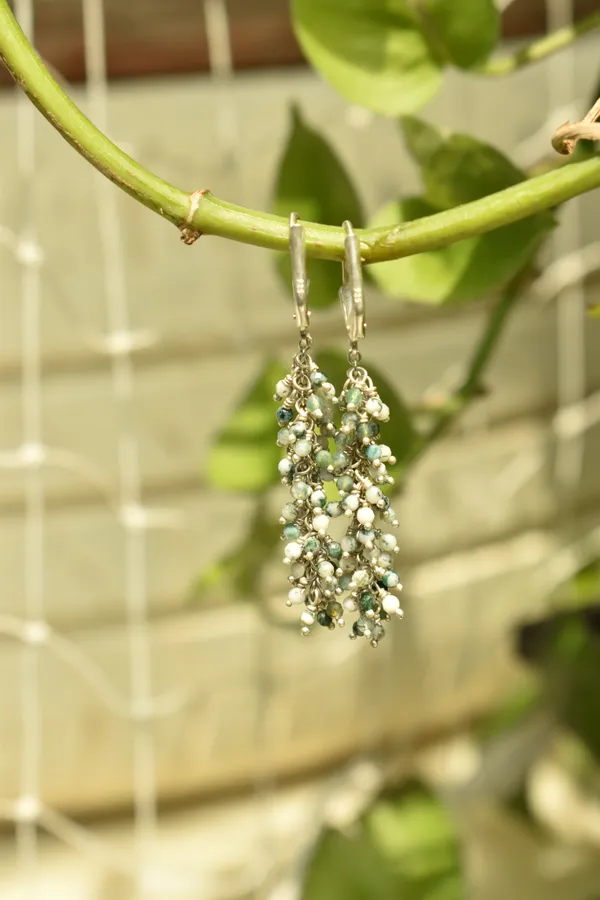 Green_Moss_Agate_925_Sterling_Silver_Grape_Drop_Earrings_For_Women