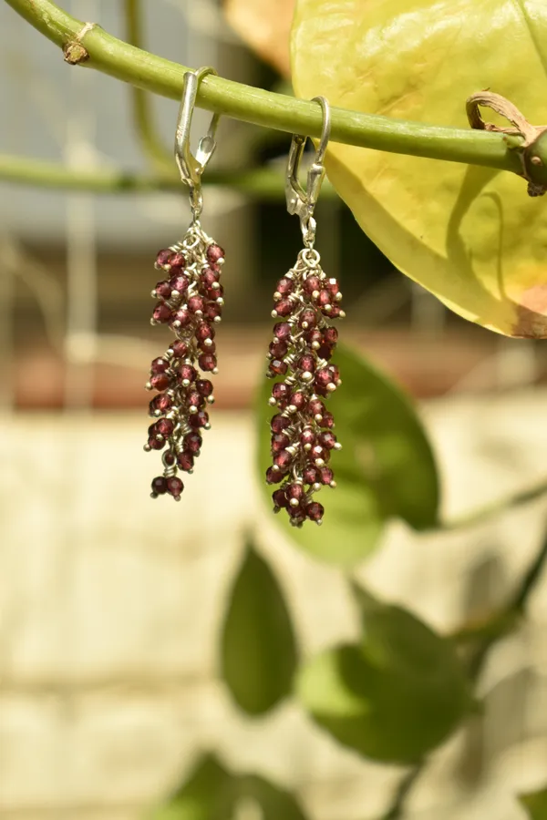 Red_925_Sterling_Silver_Natural_Almandine_Garnet_Grape_Drop_Earrings_For_Women