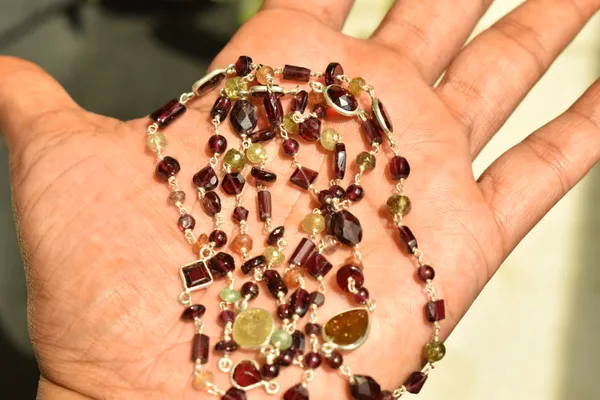 Multicolor_Garnet_925_Sterling_Silver_Long_Chain_Necklace_For_Unisex