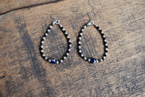 Black_Silver_925_Sterling_Silver_Evil_Eye_Beaded_Bracelet_For_Kids