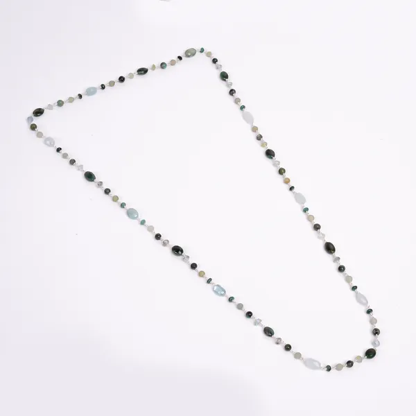 Green_Blue_Beryl_925_Sterling_Silver_Long_Chain_Necklace_For_Unisex
