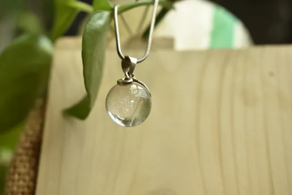 Clear_Crystal_Quartz_Sterling_Silver_Ball_Pendant_For_Women