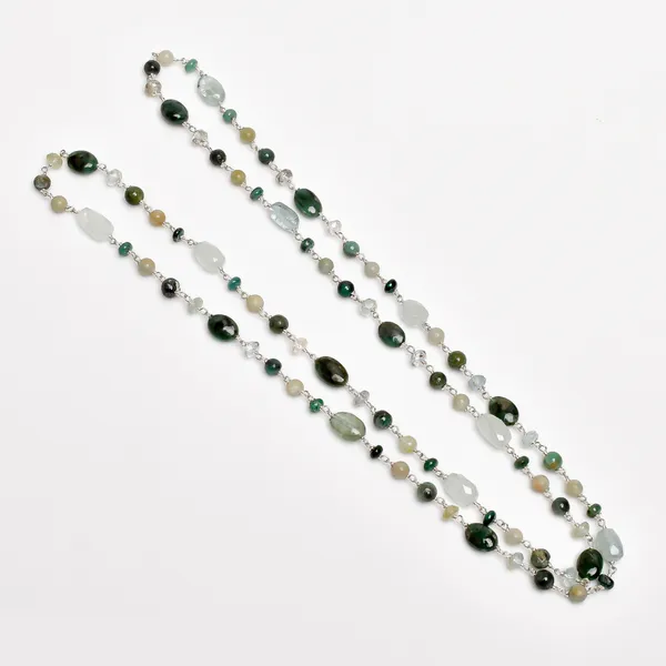 Green_Blue_Beryl_925_Sterling_Silver_Long_Chain_Necklace_For_Unisex