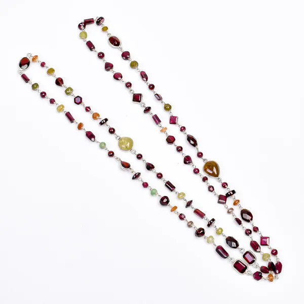 Multicolor_Garnet_925_Sterling_Silver_Long_Chain_Necklace_For_Unisex
