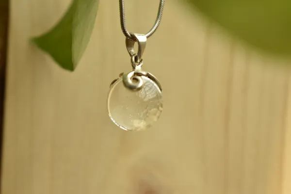 Clear_Crystal_Quartz_Sterling_Silver_Ball_Pendant_For_Women