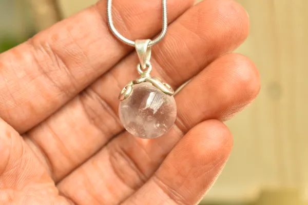 Clear_Crystal_Quartz_Sterling_Silver_Ball_Pendant_For_Women