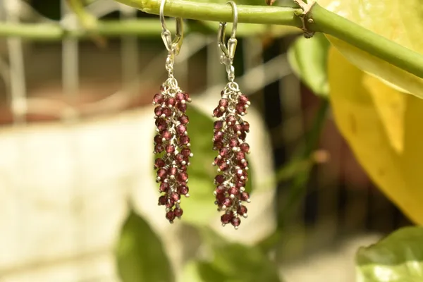 Red_925_Sterling_Silver_Natural_Almandine_Garnet_Grape_Drop_Earrings_For_Women