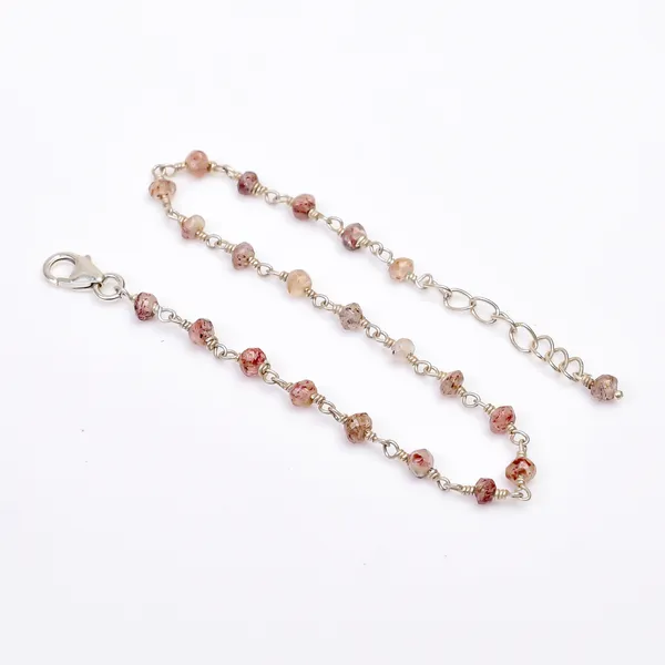 Light_Pink_Strawberry_Quartz_925_Sterling_Silver_Adjustable_Bracelet_For_Unisex