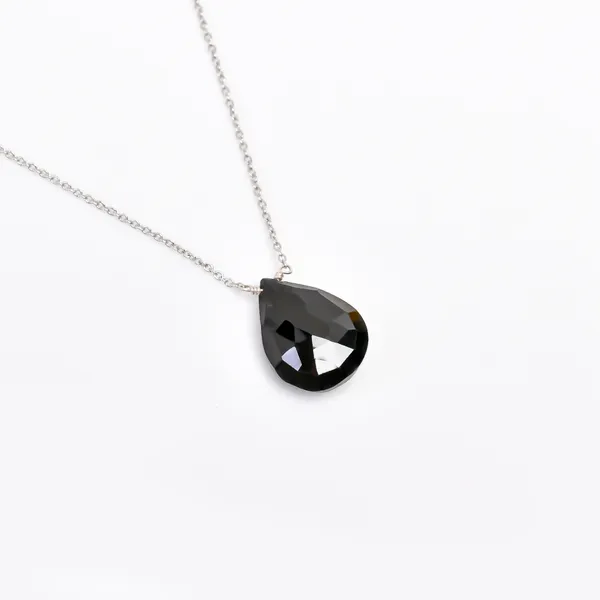 Black_Spinel_925_Sterling_Silver_Pendant_Chain_Necklace_For_Unisex