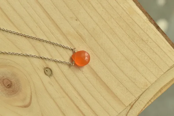 Orange_Carnelian_925_Sterling_Silver_Pendant_Chain_Necklace_For_Unisex