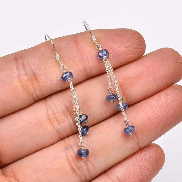 Blue_Kyanite_Sterling_Silver_Layered_Necklace_And_Earrings_Set_For_Women