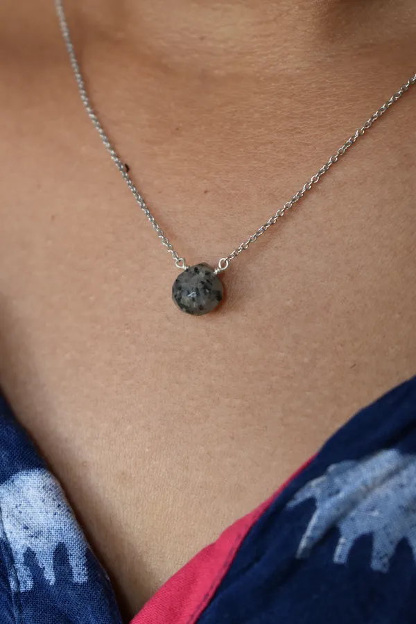 Grey_Saginite_Quartz_925_Sterling_Silver_Pendant_Chain_Necklace_For_Unisex