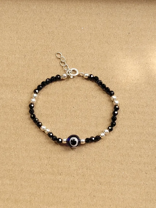 Black_Spinel_925_Sterling_Silver_Evil_Eye_Beaded_Bracelet_For_Kids
