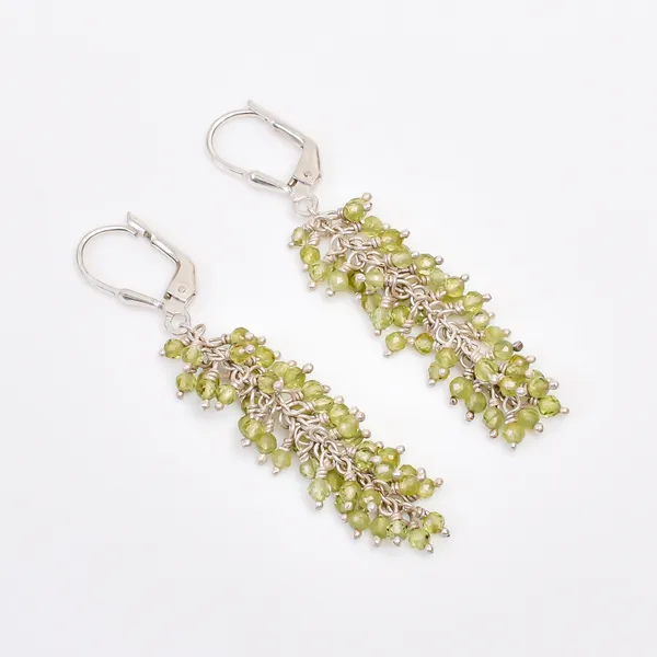 Green_Peridot_925_Sterling_Silver_Grape_Drop_Earrings_For_Women