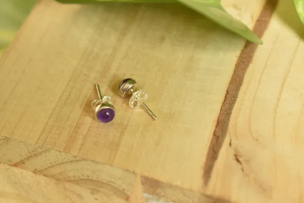 Purple_Amethyst_925_Sterling_Silver_Round_Cabochon_Studs_For_Women