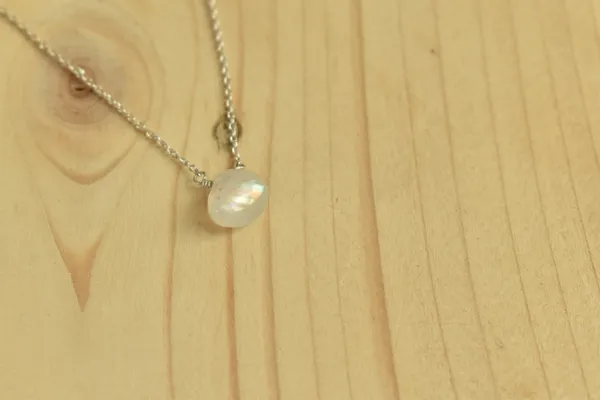 White_Moonstone_925_Sterling_Silver_Pendant_Chain_Necklace_For_Unisex